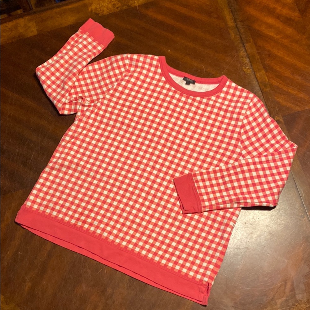 Talbots Kids Red and White Checkered Sweater